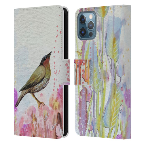 Sylvie Demers Birds 3 Dreamy Leather Book Wallet Case Cover For Apple iPhone 12 / iPhone 12 Pro