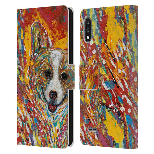 Mad Dog Art Gallery Dog 5 Corgi Leather Book Wallet Case Cover For LG K22