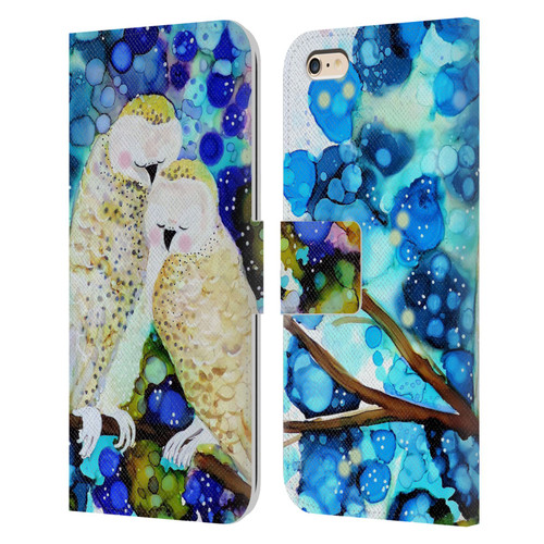 Sylvie Demers Birds 3 Owls Leather Book Wallet Case Cover For Apple iPhone 6 Plus / iPhone 6s Plus