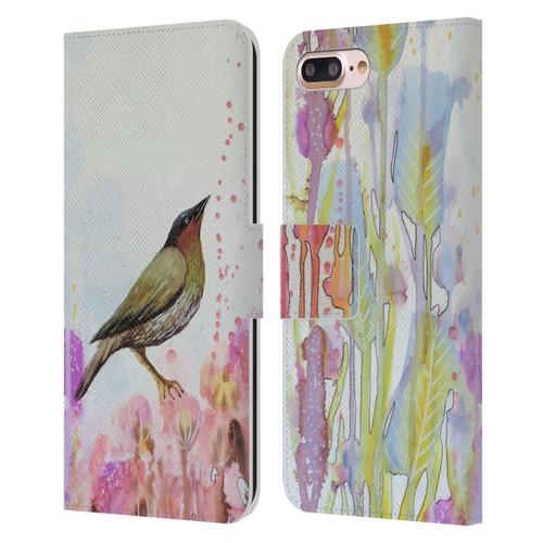 Sylvie Demers Birds 3 Dreamy Leather Book Wallet Case Cover For Apple iPhone 7 Plus / iPhone 8 Plus