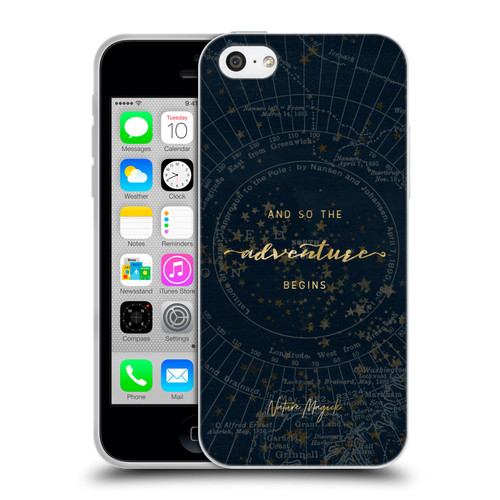 Nature Magick So The Adventure Begins Quote Star Map Soft Gel Case for Apple iPhone 5c