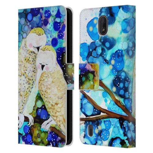 Sylvie Demers Birds 3 Owls Leather Book Wallet Case Cover For Nokia C01 Plus/C1 2nd Edition