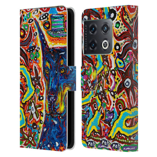 Mad Dog Art Gallery Dog 5 Doberman Leather Book Wallet Case Cover For OnePlus 10 Pro