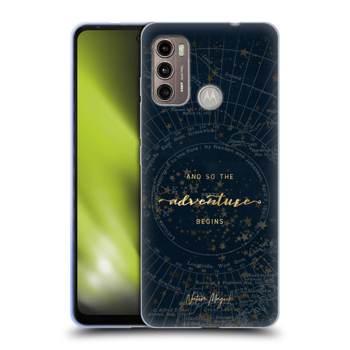 Nature Magick So The Adventure Begins Quote Star Map Soft Gel Case for Motorola Moto G60 / Moto G40 Fusion