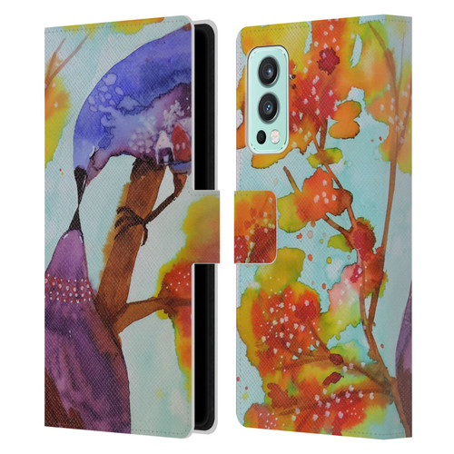 Sylvie Demers Birds 3 Kissing Leather Book Wallet Case Cover For OnePlus Nord 2 5G