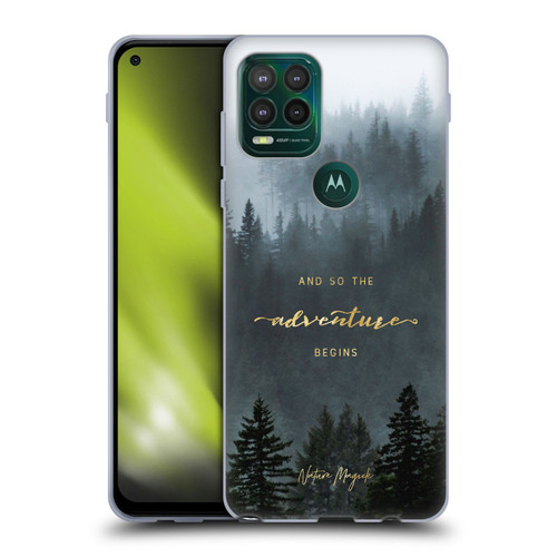 Nature Magick So The Adventure Begins Quote Trees Soft Gel Case for Motorola Moto G Stylus 5G 2021