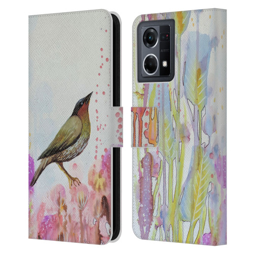 Sylvie Demers Birds 3 Dreamy Leather Book Wallet Case Cover For OPPO Reno8 4G