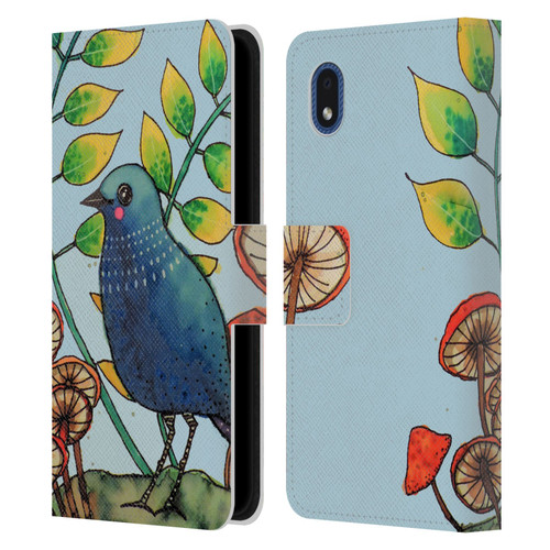 Sylvie Demers Birds 3 Teary Blue Leather Book Wallet Case Cover For Samsung Galaxy A01 Core (2020)