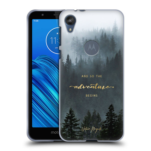 Nature Magick So The Adventure Begins Quote Trees Soft Gel Case for Motorola Moto E6