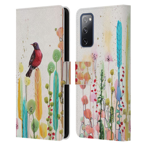 Sylvie Demers Birds 3 Scarlet Leather Book Wallet Case Cover For Samsung Galaxy S20 FE / 5G