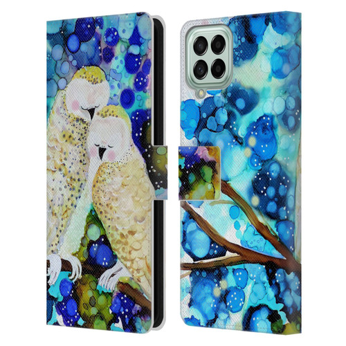 Sylvie Demers Birds 3 Owls Leather Book Wallet Case Cover For Samsung Galaxy M33 (2022)