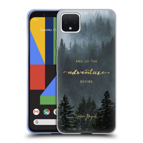 Nature Magick So The Adventure Begins Quote Trees Soft Gel Case for Google Pixel 4 XL