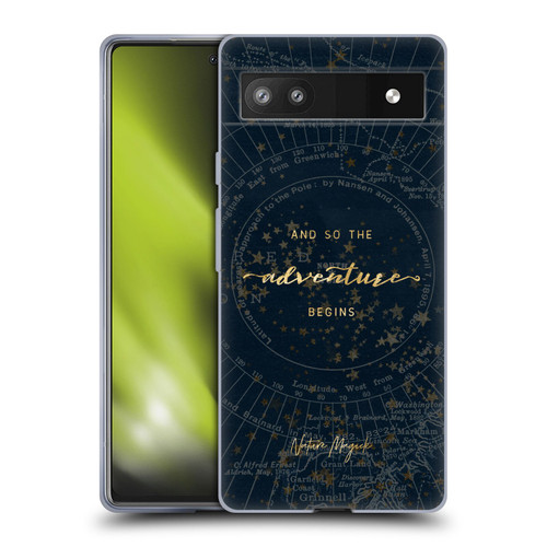 Nature Magick So The Adventure Begins Quote Star Map Soft Gel Case for Google Pixel 6a