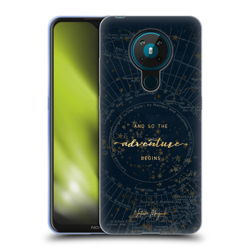 Nature Magick So The Adventure Begins Quote Star Map Soft Gel Case for Nokia 5.3
