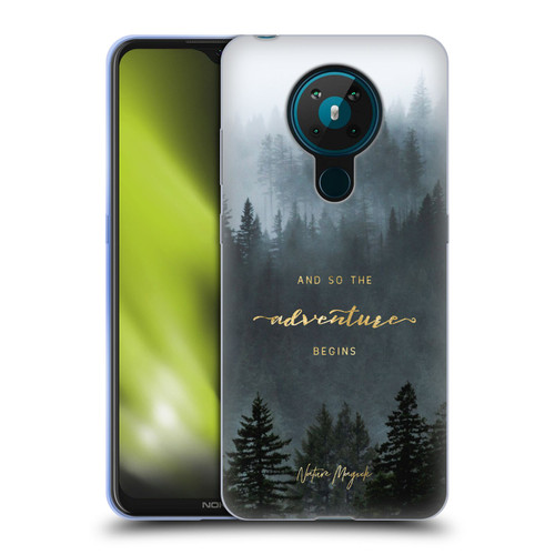 Nature Magick So The Adventure Begins Quote Trees Soft Gel Case for Nokia 5.3
