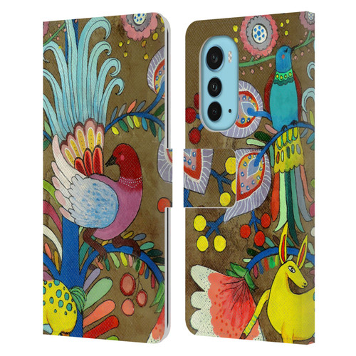 Sylvie Demers Floral Allure Leather Book Wallet Case Cover For Motorola Edge (2022)