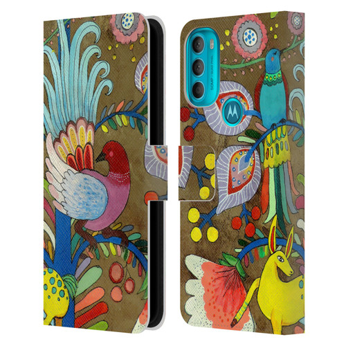 Sylvie Demers Floral Allure Leather Book Wallet Case Cover For Motorola Moto G71 5G
