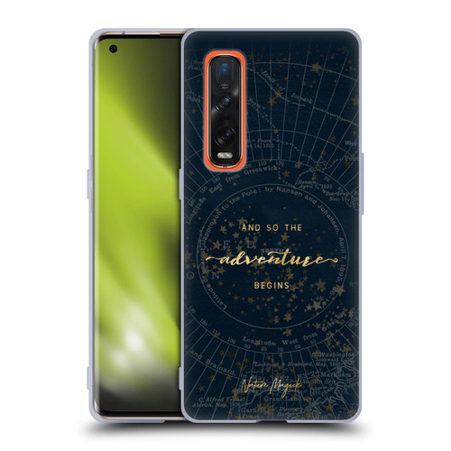 Nature Magick So The Adventure Begins Quote Star Map Soft Gel Case for OPPO Find X2 Pro 5G