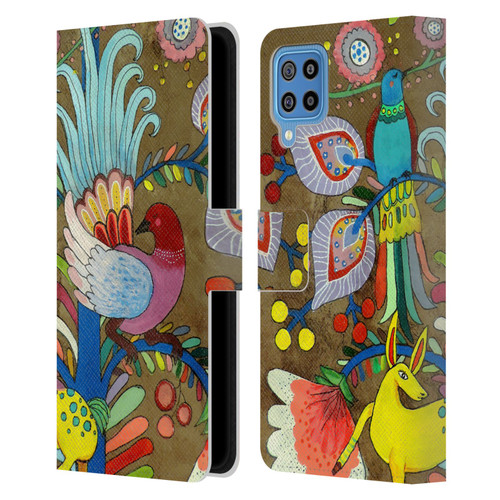 Sylvie Demers Floral Allure Leather Book Wallet Case Cover For Samsung Galaxy F22 (2021)