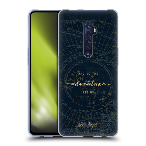 Nature Magick So The Adventure Begins Quote Star Map Soft Gel Case for OPPO Reno 2