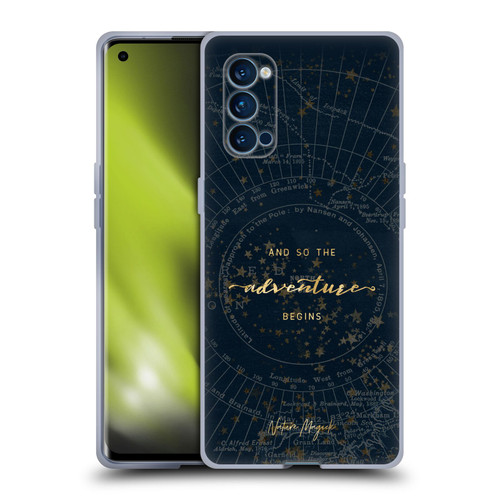 Nature Magick So The Adventure Begins Quote Star Map Soft Gel Case for OPPO Reno 4 Pro 5G