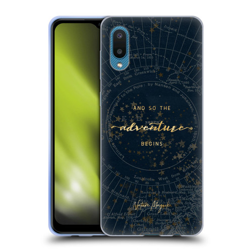 Nature Magick So The Adventure Begins Quote Star Map Soft Gel Case for Samsung Galaxy A02/M02 (2021)