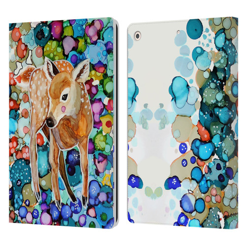 Sylvie Demers Nature Deer Leather Book Wallet Case Cover For Apple iPad 10.2 2019/2020/2021
