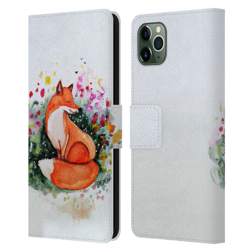 Sylvie Demers Nature Fox Beauty Leather Book Wallet Case Cover For Apple iPhone 11 Pro Max