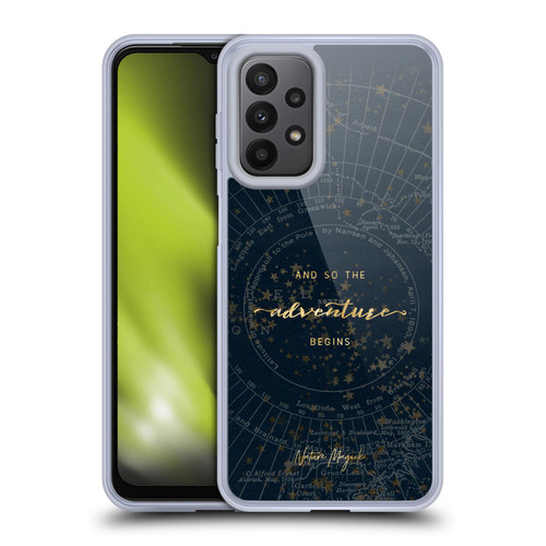 Nature Magick So The Adventure Begins Quote Star Map Soft Gel Case for Samsung Galaxy A23 / 5G (2022)