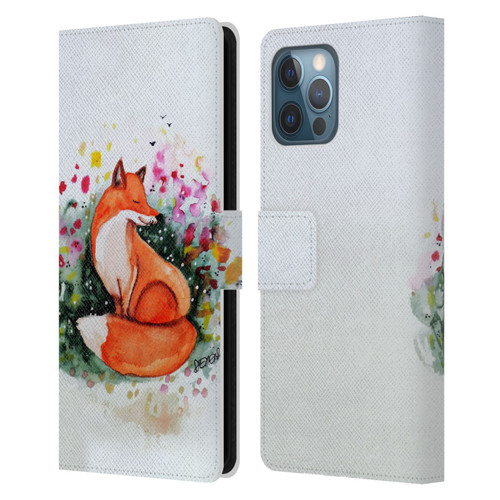 Sylvie Demers Nature Fox Beauty Leather Book Wallet Case Cover For Apple iPhone 12 Pro Max