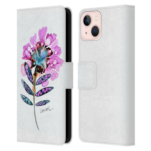 Sylvie Demers Nature Fleur Leather Book Wallet Case Cover For Apple iPhone 13
