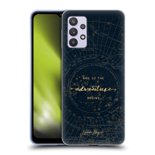 Nature Magick So The Adventure Begins Quote Star Map Soft Gel Case for Samsung Galaxy A32 5G / M32 5G (2021)