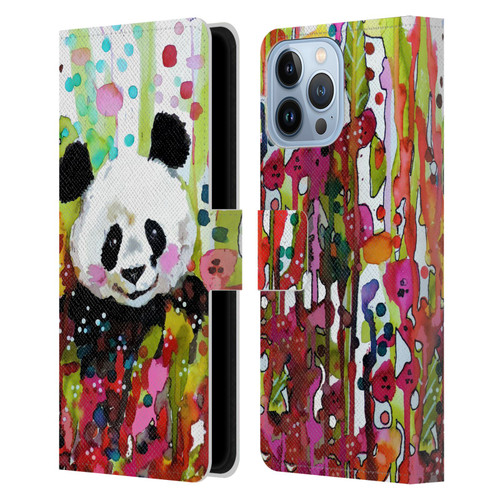 Sylvie Demers Nature Panda Leather Book Wallet Case Cover For Apple iPhone 13 Pro Max