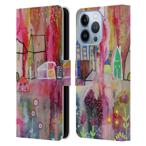 Sylvie Demers Nature House Horizon Leather Book Wallet Case Cover For Apple iPhone 13 Pro