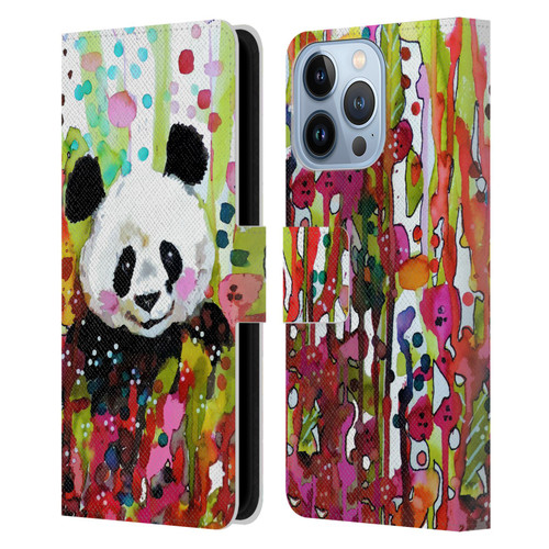 Sylvie Demers Nature Panda Leather Book Wallet Case Cover For Apple iPhone 13 Pro