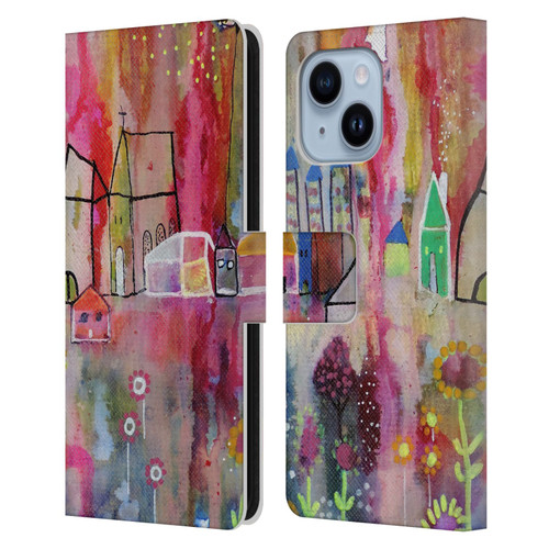 Sylvie Demers Nature House Horizon Leather Book Wallet Case Cover For Apple iPhone 14 Plus