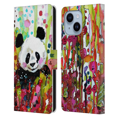 Sylvie Demers Nature Panda Leather Book Wallet Case Cover For Apple iPhone 14 Plus