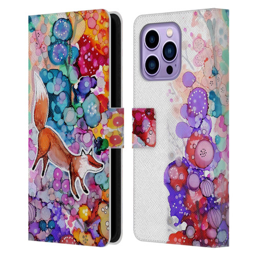 Sylvie Demers Nature Soaring Leather Book Wallet Case Cover For Apple iPhone 14 Pro Max