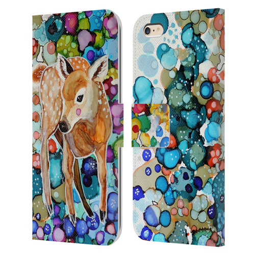 Sylvie Demers Nature Deer Leather Book Wallet Case Cover For Apple iPhone 6 Plus / iPhone 6s Plus