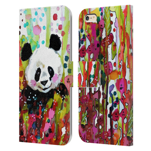 Sylvie Demers Nature Panda Leather Book Wallet Case Cover For Apple iPhone 6 Plus / iPhone 6s Plus