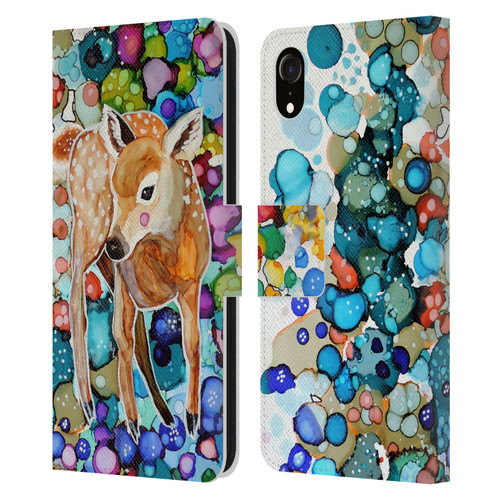 Sylvie Demers Nature Deer Leather Book Wallet Case Cover For Apple iPhone XR