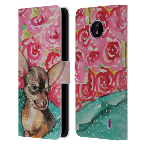 Sylvie Demers Nature Chihuahua Leather Book Wallet Case Cover For Nokia C10 / C20