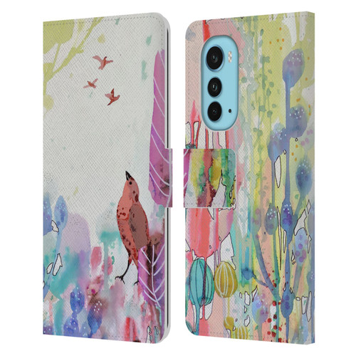 Sylvie Demers Nature Wings Leather Book Wallet Case Cover For Motorola Edge (2022)