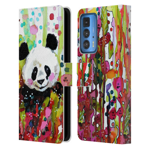 Sylvie Demers Nature Panda Leather Book Wallet Case Cover For Motorola Edge 20 Pro