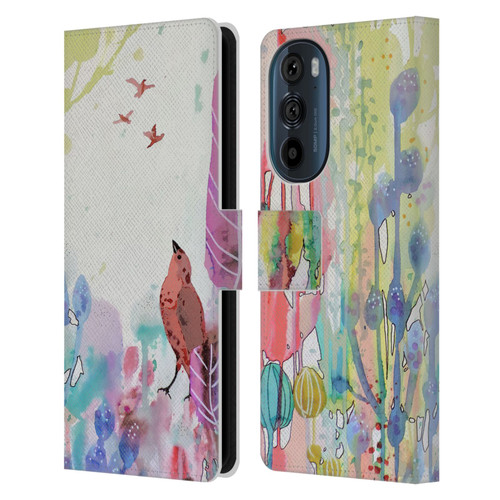 Sylvie Demers Nature Wings Leather Book Wallet Case Cover For Motorola Edge 30