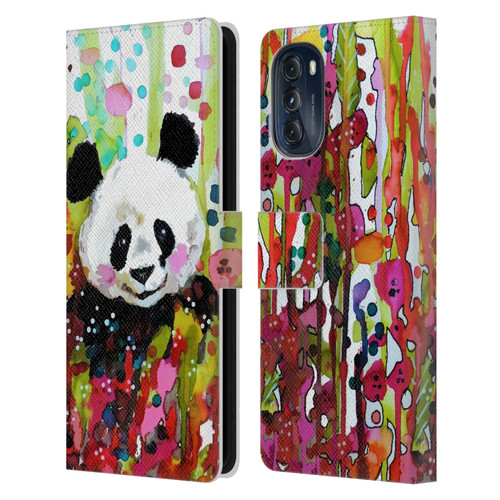 Sylvie Demers Nature Panda Leather Book Wallet Case Cover For Motorola Moto G (2022)