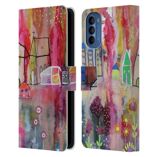 Sylvie Demers Nature House Horizon Leather Book Wallet Case Cover For Motorola Moto G41