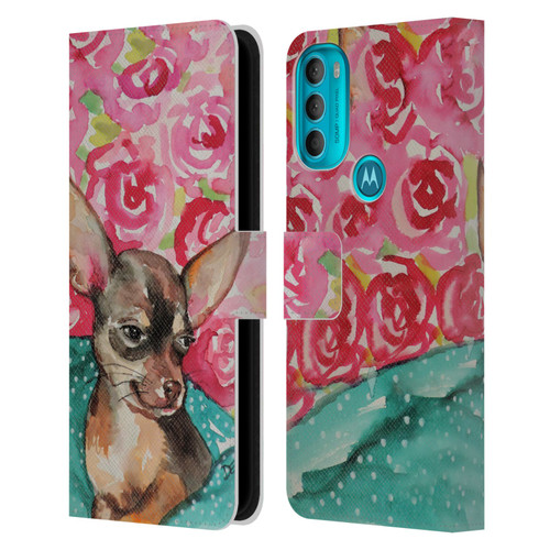 Sylvie Demers Nature Chihuahua Leather Book Wallet Case Cover For Motorola Moto G71 5G