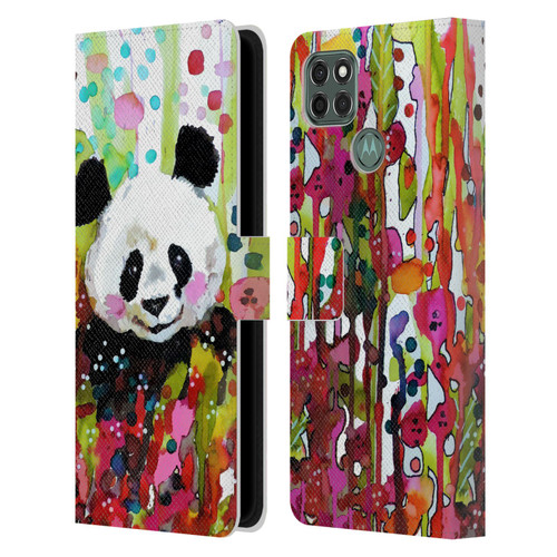 Sylvie Demers Nature Panda Leather Book Wallet Case Cover For Motorola Moto G9 Power