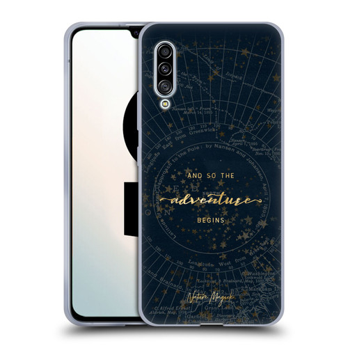 Nature Magick So The Adventure Begins Quote Star Map Soft Gel Case for Samsung Galaxy A90 5G (2019)